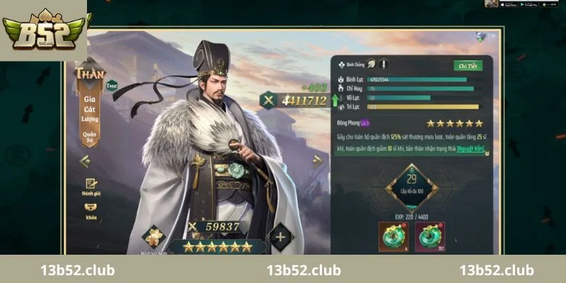 Kinh nghiệm chơi Game gia cát dự B52